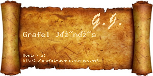 Grafel Jónás névjegykártya